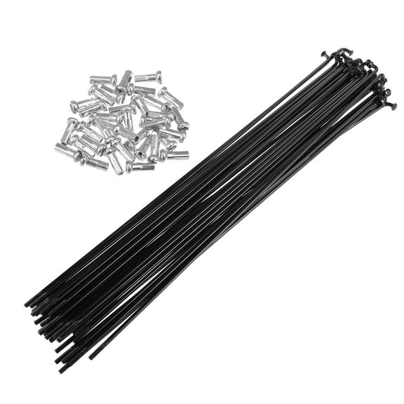 Unique Bargains 36pcs 14G J Bend Bicycle Steel Spokes 202mm 7.95" Cycle Spokes with Brass Nipples for Mountain Bike MTB