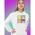 thumbnail image 2 of Funny Cat Reactions Hoodie Women -Smartprints Designs, Female 3X-Large, 2 of 4