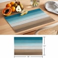 thumbnail image 6 of Teal Brown Placemats Set of 8, Gradient Wood Grain Vintage Farmhouse Non-Slip Place Mats Washable Table Mats for Kitchen Dining Table Decorations Indoor/Outdoor, 6 of 9
