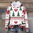 thumbnail image 2 of Towmus Women's Graphic Hoodies Oversized Sweatshirts Couple Cute 3D Santa Print Hooded Pullover Tops Cute Fall Clothes, 2 of 4