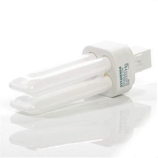 Sylvania 21120 4-Pack 13W Double Tube CFL Bulb – 4100K Cool White, 780 Lumens, 82 CRI, GX23-2 Base, 10,000-Hour Life