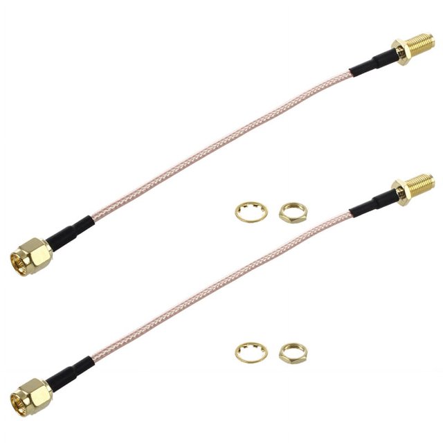 Cable coaxial RG316 con conector SMA macho a SMA hembra, 2 conectores de crimpado, 15 cm