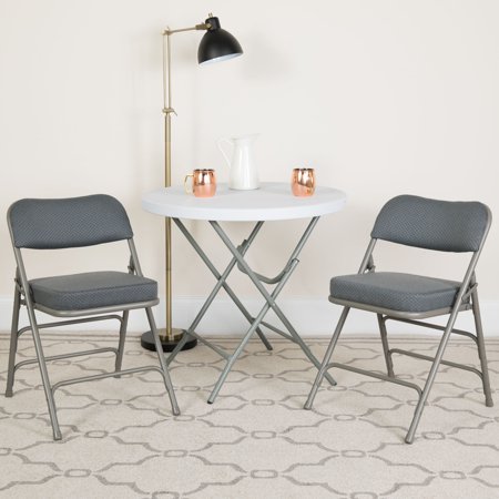 Flash Furniture 2-Pack HERCULES Series Premium Curved Triple Braced and Double Hinged Fabric