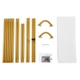 thumbnail image 6 of TOOL1SHOoo Wedding Pole Bracket with Pull Rod and Elastic Cloth Cover,Metal Stand Kit for Wedding/Ceremony/Party Decoration,3.28*6.56ft,Gold,White, 6 of 13