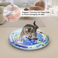 thumbnail image 4 of Cat Dog Water Mat, [2025 Newly Upgraded, Two LAYES & Thickened] Ocean Themed Round Sensory, Non-Slip Playmat, Floating Fish, for Indoor Cats Kitten, Durable & Easy-Clean, 4 of 8