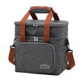 thumbnail image 2 of Bolsa De Pícnic Bolsa de picnic de doble capa Paquete de picnic impermeable para viajes de camping (gris) Sywqhk Para Estrenar, 2 of 9