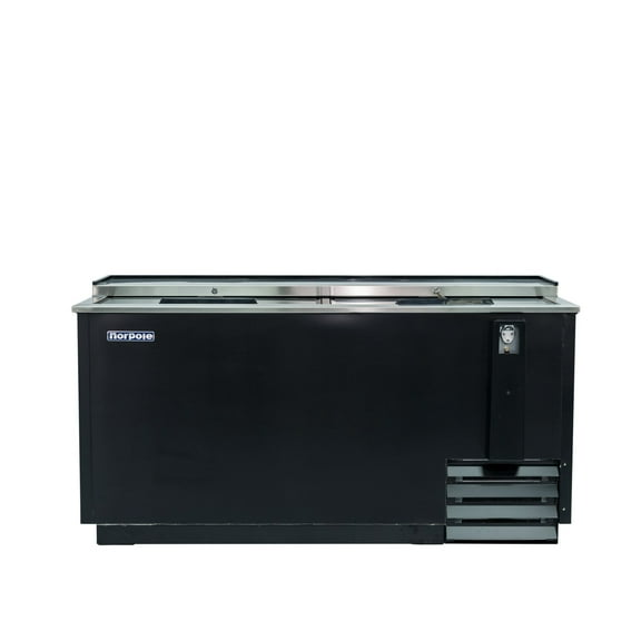 65 in. W 18 cu. ft. Sliding Door Beer Cooler in Black