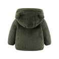 thumbnail image 3 of TMOYZQ Infant Toddler Kids Fleece Hooded Jacket Coat with Ears Zipper Lightweight Long Sleeve Thick Warm Outerwear on Clearance, 3 of 3