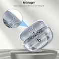 thumbnail image 4 of Fintie Clear Case for New Beats Studio Buds + (2023) / Beats Studio Buds 2021, Anti-Lost Shockproof Earbuds Protective Cover with Keychain Carabiner Support Wireless Charging, Crystal Clear, 4 of 7
