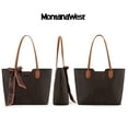 thumbnail image 6 of Montana West Tote Bags for Women Medium Top Handle Handbags with Scarf, Coffee, 6 of 7