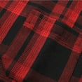 thumbnail image 6 of Fznquz Men's Big and Tall Button Up Shirt Plaid Flannel Red Shirts Pocket Button Down Long Sleeve Men Clothes, 6 of 8