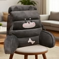 thumbnail image 5 of Bed Backrest Pillow For Sitting Up In Bed, Reading Pillow With Arms, Lumbar Cushion For Sofa, Chair, Floor, And Dorm, 5 of 6