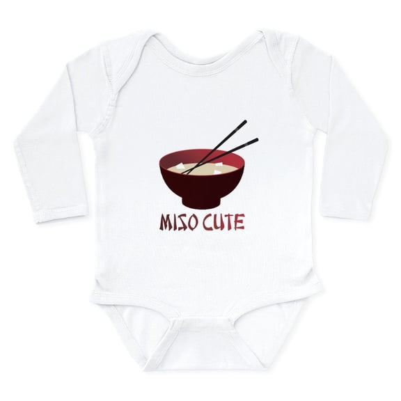CafePress - Miso_Cute_V2 Body Suit - Long Sleeve Cotton Baby Bodysuit