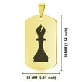 thumbnail image 2 of Stainless Steel Bishop Chess Piece Dog Tag Keychain Circle Ring, 2 of 2