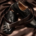 thumbnail image 5 of Fianmy Men's Reversible Belt 1 Piece, 1 3/8" Leather Dress Casual Belt for Men, Trim to Fit for Elegant Style, 5 of 7