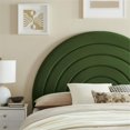 thumbnail image 5 of Maklaine Performance Velvet Upholstered Full Headboard in Moss Green, 5 of 7