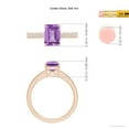 thumbnail image 4 of ANGARA Natural 1.5 Ct. Amethyst with Diamond Classic Ring in 14K Rose Gold for Women (Ring Size: 11), 4 of 8