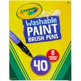 thumbnail image 3 of Crayola® No-Drip Paint Brush Pens, Assorted Colors, Pack of 40, 3 of 5
