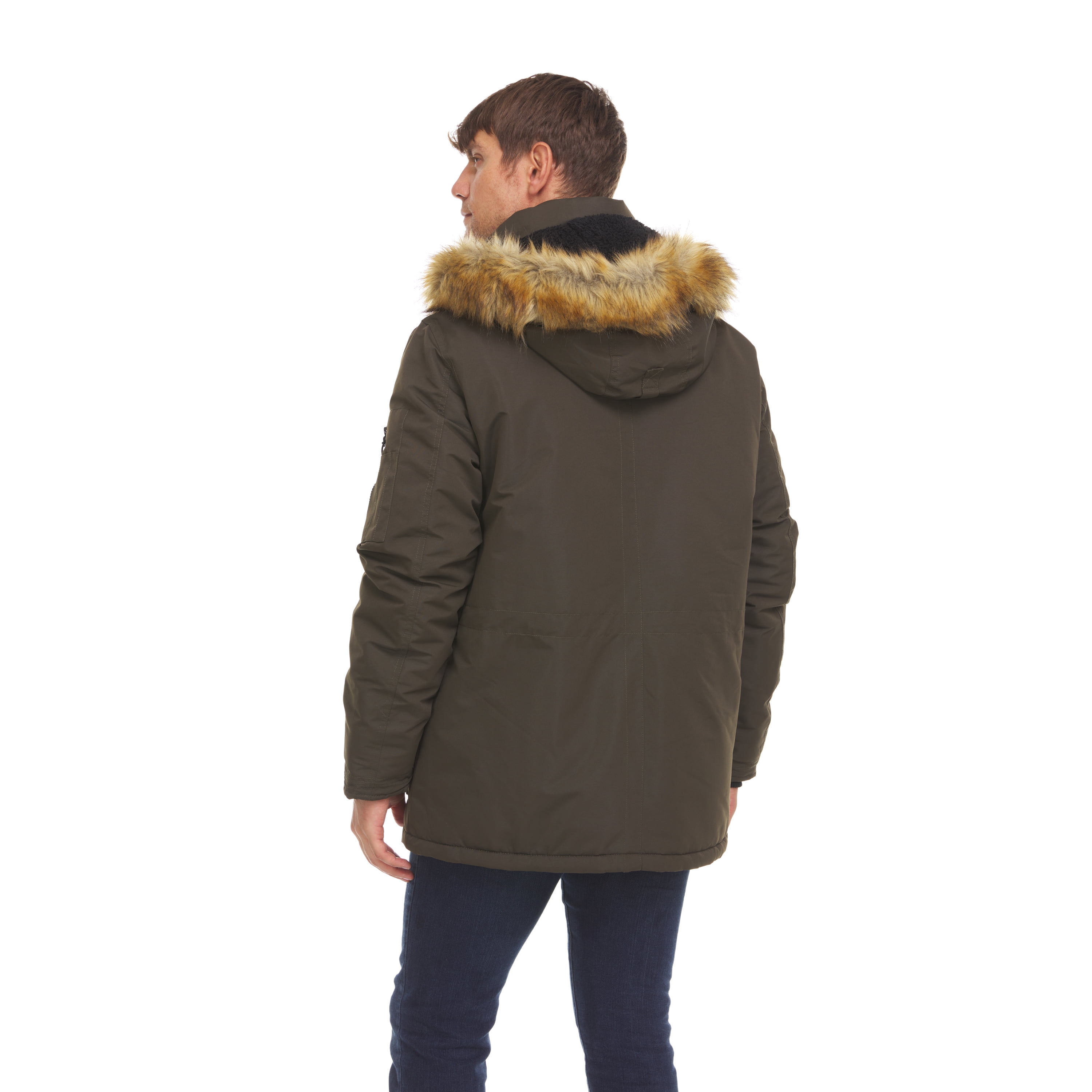 Fluid mens top parka jacket navy