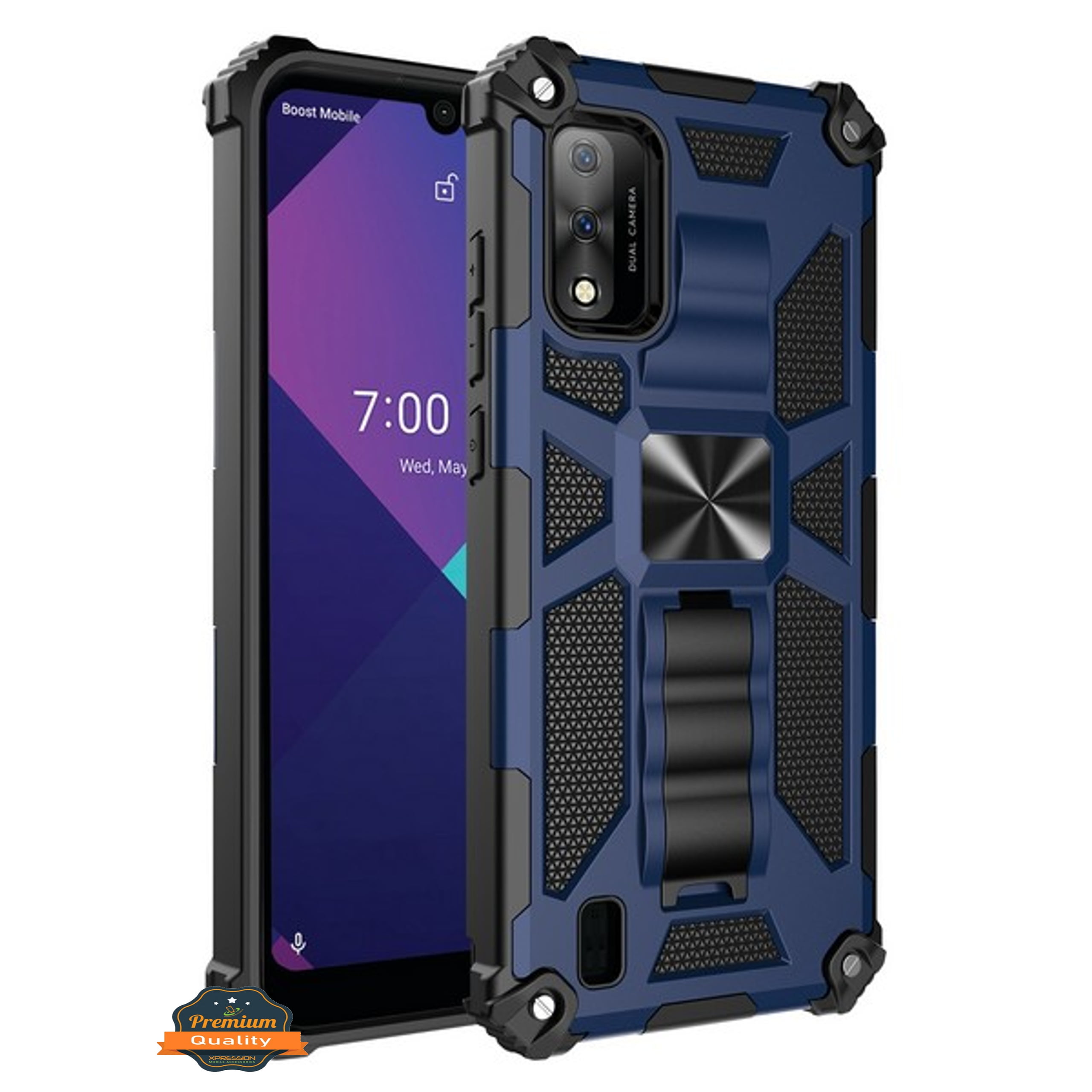 CaseExpert Samsung Galaxy A40 Case, Shockproof Rugged Impact Armor Slim  Hybrid Kickstand Protective Cover Case for Samsung Galaxy A40 Blue