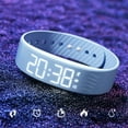 thumbnail image 2 of Smart Watch Fitness Tracker - Silent Vibration Alarm, Step Counter, Stopwatch, USB Charging, Sleek Design for Men & Women,Light Blue, 2 of 6