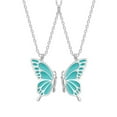 thumbnail image 2 of Meidiya 2Pcs/Set Friendship Couple Butterfly Necklaces Bright Luster Adjustable Extension Chain Best Friend BFF Sister Butterfly Pendant Necklace, 2 of 4