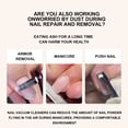 thumbnail image 4 of Aspirador de uñas inalámbrico recargable de 80 W con acumulador y colector de polvo de uñas de escritorio con regulación de velocidad, 4 of 5