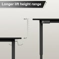thumbnail image 6 of Homall Adult L Shape Adjustable Height Ergonomic Comfort and Stability Electric Sit Stand Desk, Black, 6 of 7