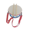 thumbnail image 3 of Juego de batería para niños, tambores de juguete de madera con 2 baquetas, diseño elegante, instrumento Musical de juguete para niños, regalos del Día , azul Hugo Tambor de cintura, 3 of 10