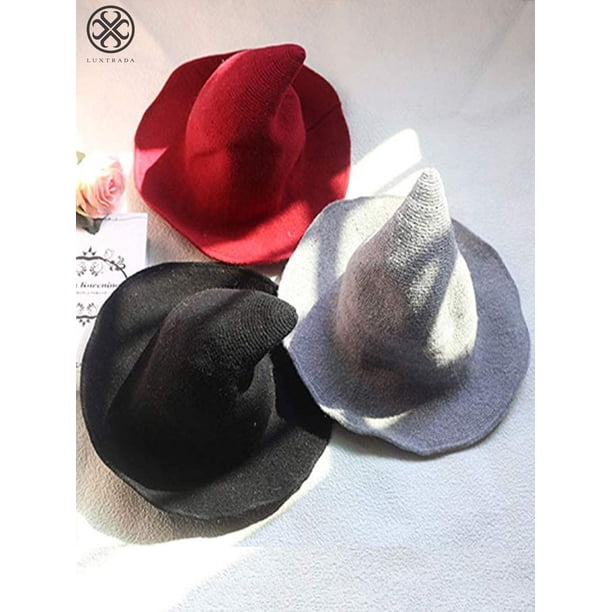 Luxtrada Women Witch Hat Sheep Wool Christmas Halloween  display picture 2