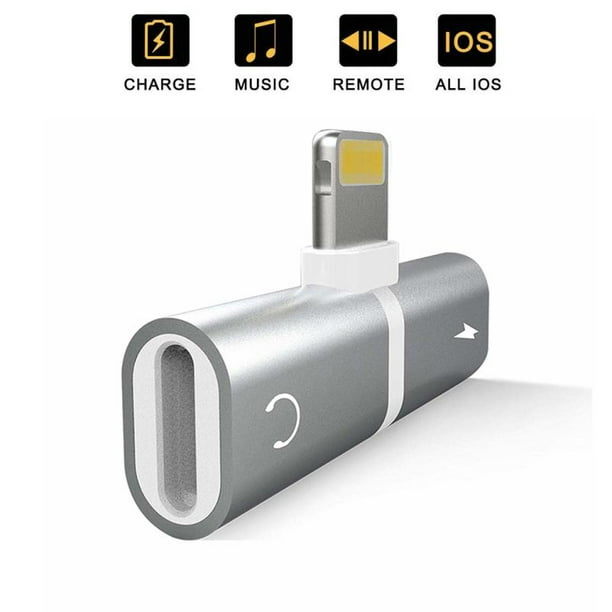 iphone Adapter Splitter, IPhone XS/XS MAX/XR/X/8/8 plus/7/7 Plus, 2 in 1 Headphone Jack Splitter. Double lightning ports for dual Lightning Headphone Audio & Charge Adapter, I4531 - Walmart.com - Walmart.com