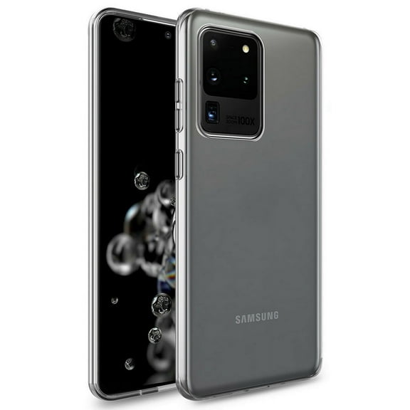 Case for Galaxy S20 Ultra, Clear Transparent See-Thru Flex Gel TPU Skin Slim Cover for Samsung Galaxy S20 Ultra