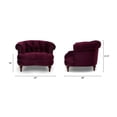 thumbnail image 5 of Jennifer Taylor Home La Rosa 42" Victorian Tufted Upholstered Living Room Accent Chair, Burgundy, 5 of 13