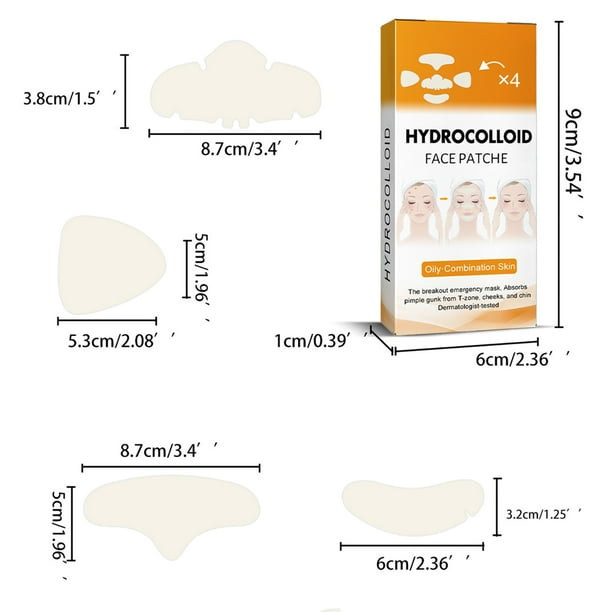 Parches Faciales Hidrocoloides Parche Para Eliminar El Acné Cuidado De La Piel Facial 20 Piezas / Caja Parches Faciales Hidrocoloides Parche Para Eliminar El Acné Para La Zona T ANGGREK Otros