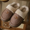 thumbnail image 5 of New EVA Thick Soled Men Warm Cotton Slippers for Men Extra Large Size 4647 Men's Cotton Slippers Winter Home Use Wool Slippers (Grey,44-45), 5 of 6