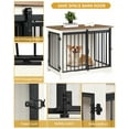 thumbnail image 6 of 31.9"Dog Crate Furniture with Barn Door,Wooden Pet Cage End Table for Small Medium Dogs up to 44 lb, 6 of 8