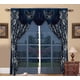 thumbnail image 2 of Juego de 2 paneles Curtain GLORY RUGS Jacquard de lujo para ventanas, color azul marino, 2 of 5