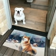 thumbnail image 2 of Hello Winter Shiba Inu Welcome Snowy Night Watercolor Vintage Doormat Shibas Dog Lovers Gifts Idea Indoor Outdoor Welcome Mat - 01011, 2 of 5