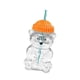 thumbnail image 5 of Vaso de cristal decorativo con forma de oso, 560 ml, vacío, con pajitas para café Naranja, 5 of 6