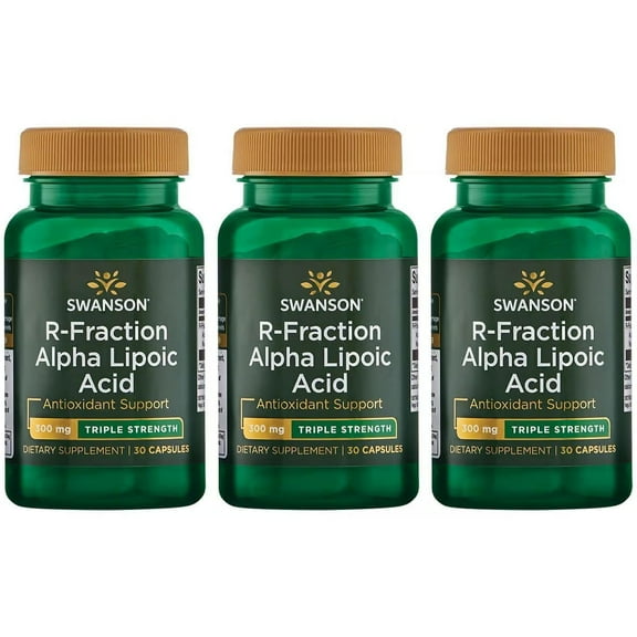 Swanson R-Fraction Alpha Lipoic Acid - Triple Strength 300 mg 30 Caps 3 Pack