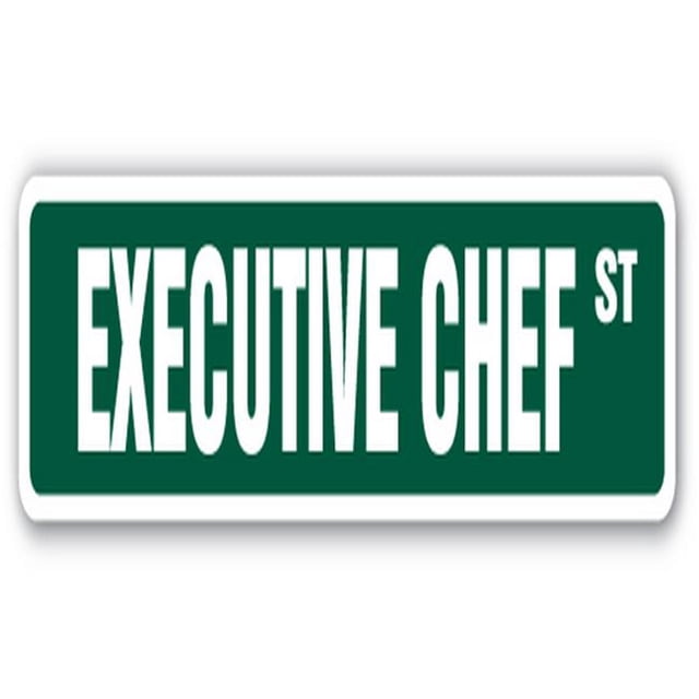 SignMission SS-Executive Chef 18 Po. Chef Exécutif Panneau de Rue - Chef Manager Maître de Cuisine