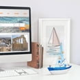 thumbnail image 3 of 6Pcs Mediterranean Style Sailboat Models Nautical Wooden Sailing Boat Ship Decor, 3 of 8