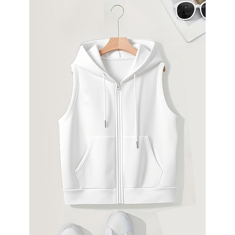 Duoif Sleeveless Hoodie, Women's Vest Women's Leisure Loose and
