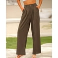 thumbnail image 6 of Women's High Waist Palazzo Pants Fall 2025 Casual Wide Leg Trousers Loose Work Office Business Suit Pant Pockets, 6 of 12