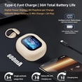 thumbnail image 6 of Wireless Earbuds with Touch Screen Charging Case, Open Ear Headphones,Sport Earbuds Bluetooth 5.4, 16mm Diaphragm Hi-Fi Stereo Sound,IPX6 Waterproof Over Ear Ear Buds with EQ/Remote Photo,Off White, 6 of 8