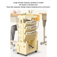 thumbnail image 4 of Movable Book Rack Large Capacity 5 Layer Thickened Rollers Multifunctional Bookshelf For Bedroom Living Room, 4 of 8