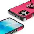 thumbnail image 4 of Designed for T-Mobile Revvl 7 Pro 5G Kickstand Tough Hybrid with Built-in 360° Rotate Ring Stand Magnetic PC & TPU Slim Fit Shockproof Phone Case Cover [Hot Pink], 4 of 8