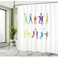 thumbnail image 5 of Ambesonne Youth Shower Curtain, Colorful Basketball, 69"Wx75"L, Multicolor, 5 of 5
