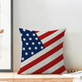 thumbnail image 3 of 4th of July Pillow Covers 20x20 American Flag Memorial Day Outdoor Decor Blue White Stars and Red Stripes Throw Pillows for Couch Pillowcase Decorative Cushion Case for Sofa Bed Set of 2, 3 of 6