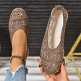 thumbnail image 4 of Women's Hollow Comfort Slip On Leather Ballets Flats Shoes Womens Casual Shoes Comfortable Walking Shoes Slip On Shoes Women Wide Width Orthopedic Shoes for Women Casual Dress Work Office Shoes 38, 4 of 5